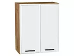 Шкаф верхний с 2-мя дверцами Фрейм White Silk Дуб Вотан 716*600*324