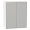 Шкаф верхний с 2-мя дверцами Фьюжн Silky Light Grey  Белый 716*600*320 Шкаф верхний с 2-мя дверцами Фьюжн Silky Light Grey  Белый 716*600*320