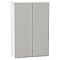 Шкаф верхний с 2-мя дверцами Фьюжн Silky Light Grey  Белый 920*600*320 Шкаф верхний с 2-мя дверцами Фьюжн Silky Light Grey  Белый 920*600*320