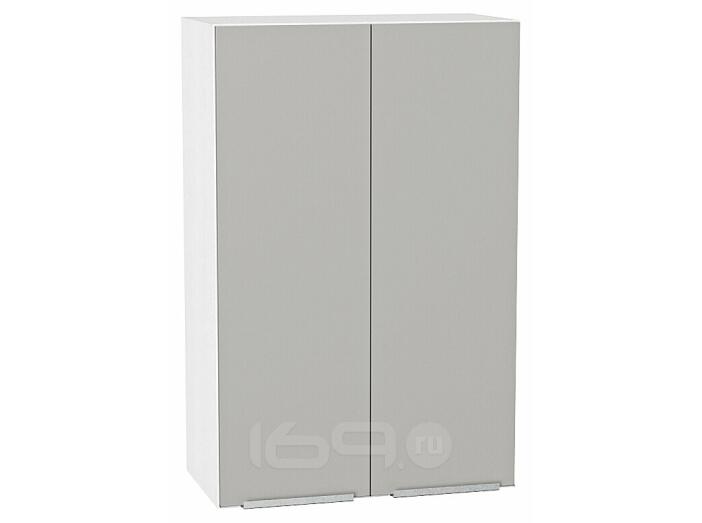 Шкаф верхний с 2-мя дверцами Фьюжн Silky Light Grey  Белый 920*600*320