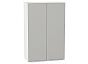 Шкаф верхний с 2-мя дверцами Фьюжн Silky Light Grey Белый 920*600*320