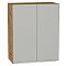 Шкаф верхний с 2-мя дверцами Фьюжн Silky Light Grey  Дуб Вотан 716*600*320 Шкаф верхний с 2-мя дверцами Фьюжн Silky Light Grey  Дуб Вотан 716*600*320