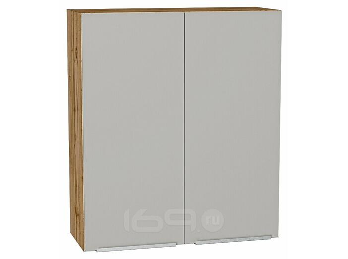 Шкаф верхний с 2-мя дверцами Фьюжн Silky Light Grey  Дуб Вотан 920*800*320