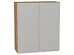 Шкаф верхний с 2-мя дверцами Фьюжн Silky Light Grey Дуб Вотан 920*800*320