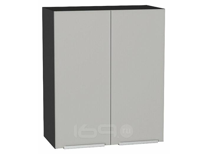 Шкаф верхний с 2-мя дверцами Фьюжн Silky Light Grey  Graphite 716*600*320