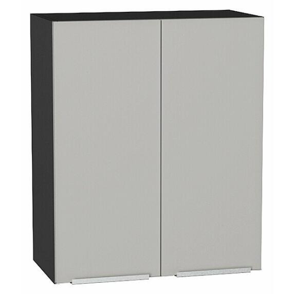 Шкаф верхний с 2-мя дверцами Фьюжн Silky Light Grey  Graphite 716*600*320