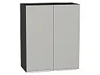 Шкаф верхний с 2-мя дверцами Фьюжн Silky Light Grey Graphite 716*600*320