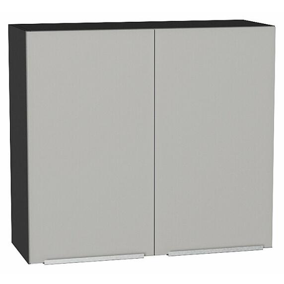 Шкаф верхний с 2-мя дверцами Фьюжн Silky Light Grey  Graphite 716*800*320