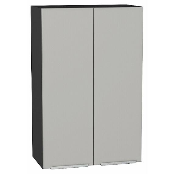 Шкаф верхний с 2-мя дверцами Фьюжн Silky Light Grey  Graphite 920*600*320