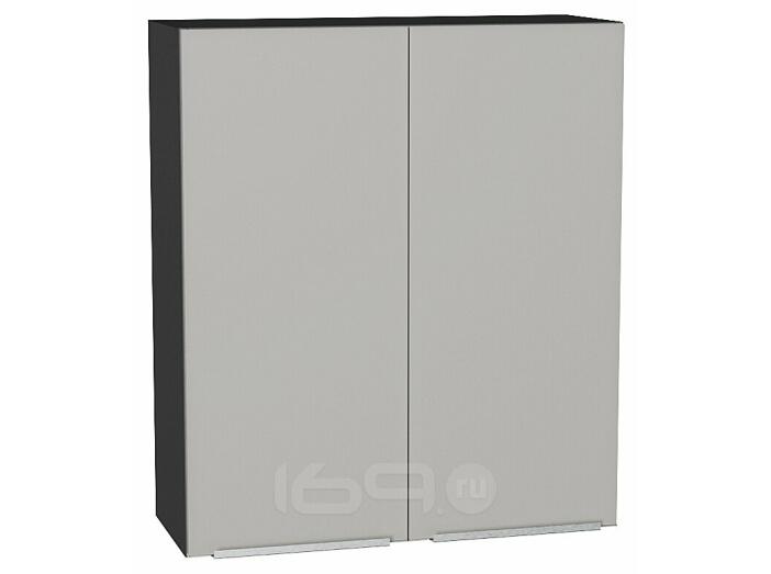 Шкаф верхний с 2-мя дверцами Фьюжн Silky Light Grey  Graphite 920*800*320
