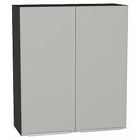 Шкаф верхний с 2-мя дверцами Фьюжн Silky Light Grey  Graphite 920*800*320
