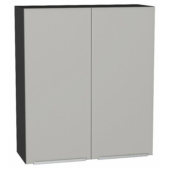 Шкаф верхний с 2-мя дверцами Фьюжн Silky Light Grey  Graphite 920*800*320