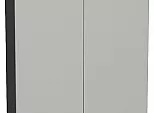 Шкаф верхний с 2-мя дверцами Фьюжн Silky Light Grey Graphite 920*800*320