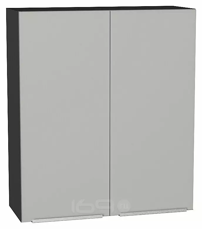 Шкаф верхний с 2-мя дверцами Фьюжн Silky Light Grey  Graphite 920*800*320