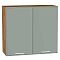 Шкаф верхний с 2-мя дверцами Квадро Аквамарин/Дуб Вотан 716*800*321