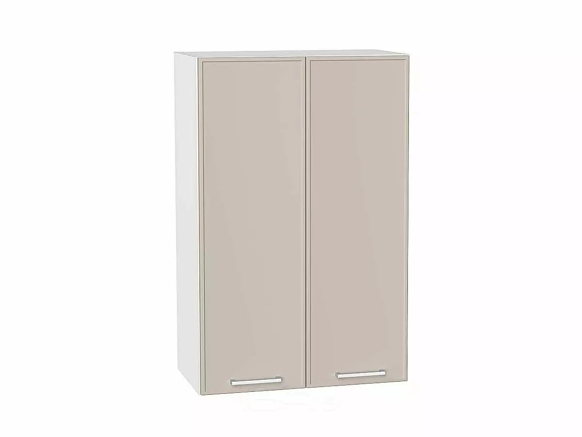 Шкаф верхний с 2-мя дверцами Квадро Кашемир/Белый 920*600*321