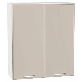 Шкаф верхний с 2-мя дверцами Квадро Кашемир/Белый 920*800*321