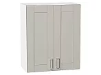 Шкаф верхний с 2-мя дверцами Лофт Grey Silk/Белый 716*600*320