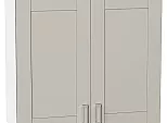 Шкаф верхний с 2-мя дверцами Лофт Grey Silk/Белый 716*800*320