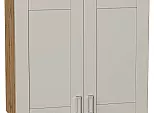 Шкаф верхний с 2-мя дверцами Лофт Grey Silk/Дуб Вотан 716*800*320