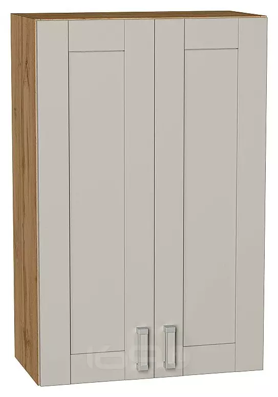 Шкаф верхний с 2-мя дверцами Лофт Grey Silk/Дуб Вотан 920*600*320