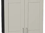 Шкаф верхний с 2-мя дверцами Лофт Grey Silk/Graphite 716*800*320