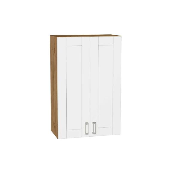 Шкаф верхний с 2-мя дверцами Лофт White Silk/Дуб Вотан 920*600*320
