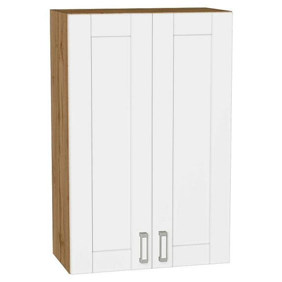 Шкаф верхний с 2-мя дверцами Лофт White Silk/Дуб Вотан 920*600*320
