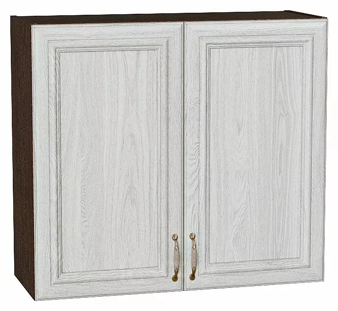 Шкаф верхний с 2-мя дверцами Шале White Dreamline Венге 716*800*320