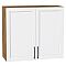 Шкаф верхний с 2-мя дверцами Сканди White Silkwood/Дуб Вотан 716*800*318