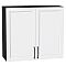 Шкаф верхний с 2-мя дверцами Сканди White Silkwood/Graphite 716*800*318