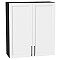Шкаф верхний с 2-мя дверцами Сканди White Silkwood/Graphite 920*800*320