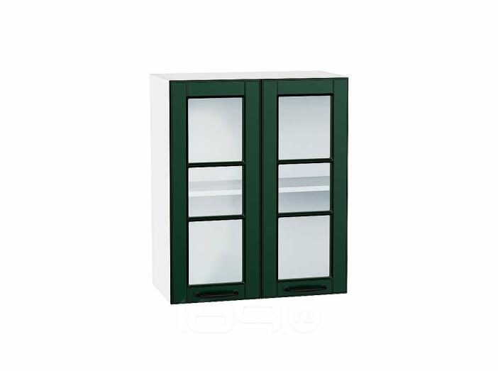 Шкаф верхний с 2-мя остекленными дверцами Дублин Special Green/Белый 716*600*318