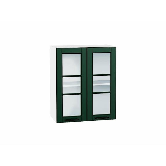 Шкаф верхний с 2-мя остекленными дверцами Дублин Special Green/Белый 716*600*318