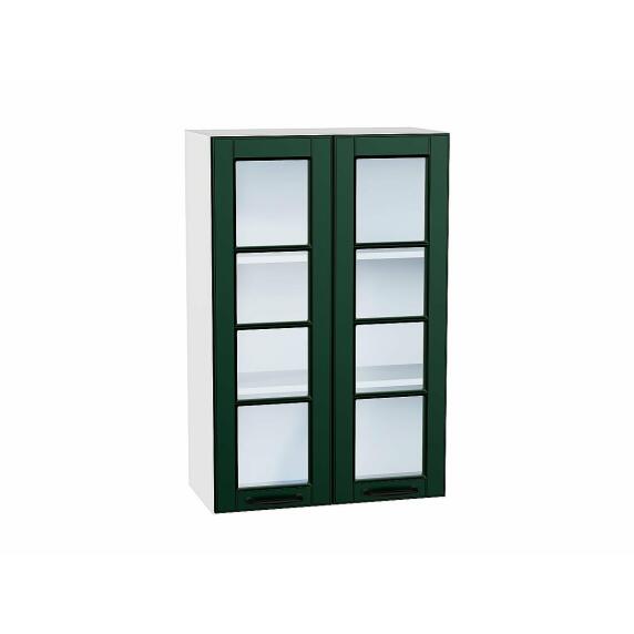 Шкаф верхний с 2-мя остекленными дверцами Дублин Special Green/Белый 920*600*318