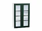 Шкаф верхний с 2-мя остекленными дверцами Дублин Special Green/Белый 920*600*318
