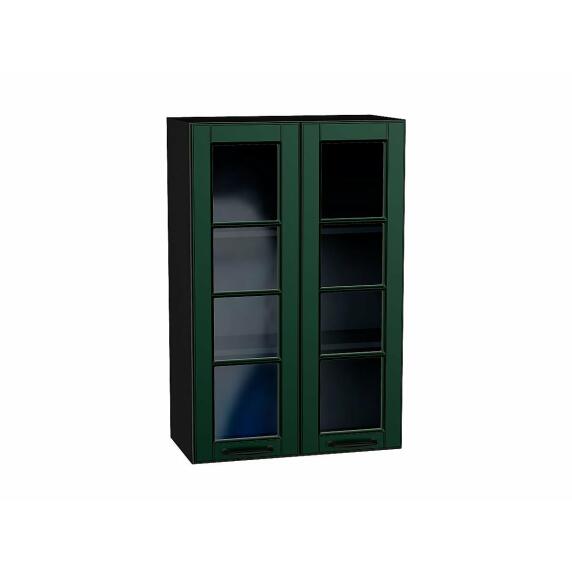 Шкаф верхний с 2-мя остекленными дверцами Дублин Special Green/Graphite 920*600*318