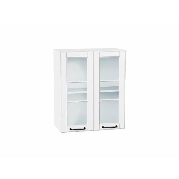 Шкаф верхний с 2-мя остекленными дверцами Дублин Special White/Белый 716*600*318