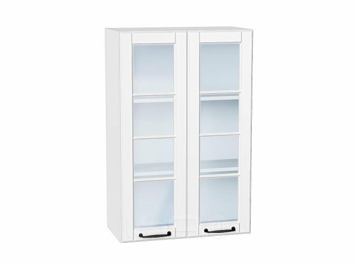 Шкаф верхний с 2-мя остекленными дверцами Дублин Special White/Белый 920*600*318