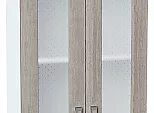 Шкаф верхний с 2-мя остекленными дверцами Лофт Cappuccino Veralinga/Белый 716*600*320