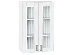 Шкаф верхний с 2-мя остекленными дверцами Лофт White Silk/Белый 920*600*320