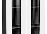 Шкаф верхний с 2-мя остекленными дверцами Лофт White Silk/Graphite 920*600*320