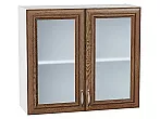 Шкаф верхний с 2-мя остекленными дверцами Шале Brown Dreamline Белый 716*800*320