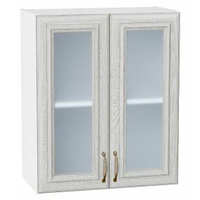Шкаф верхний с 2-мя остекленными дверцами Шале White Dreamline Белый 716*600*320