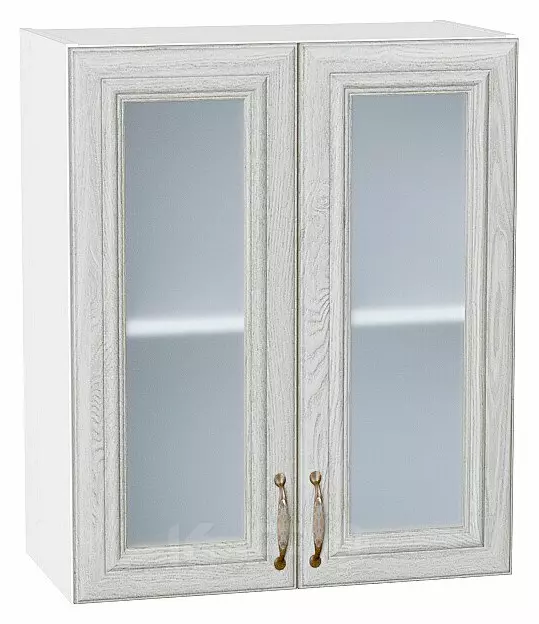 Шкаф верхний с 2-мя остекленными дверцами Шале White Dreamline Белый 716*600*320