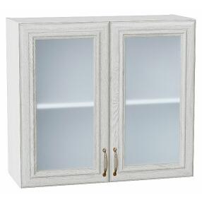 Шкаф верхний с 2-мя остекленными дверцами Шале White Dreamline Белый 716*800*320