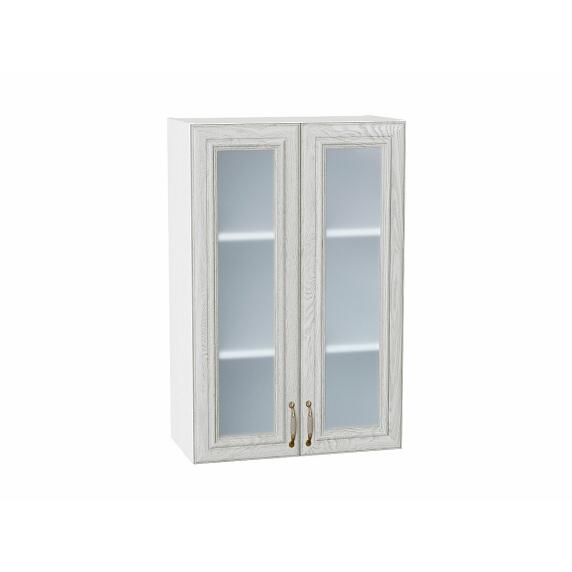 Шкаф верхний с 2-мя остекленными дверцами Шале White Dreamline Белый 920*600*320