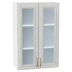Шкаф верхний с 2-мя остекленными дверцами Шале White Dreamline Белый 920*600*320