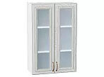 Шкаф верхний с 2-мя остекленными дверцами Шале White Dreamline Белый 920*600*320