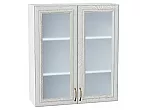 Шкаф верхний с 2-мя остекленными дверцами Шале White Dreamline Белый 920*800*302